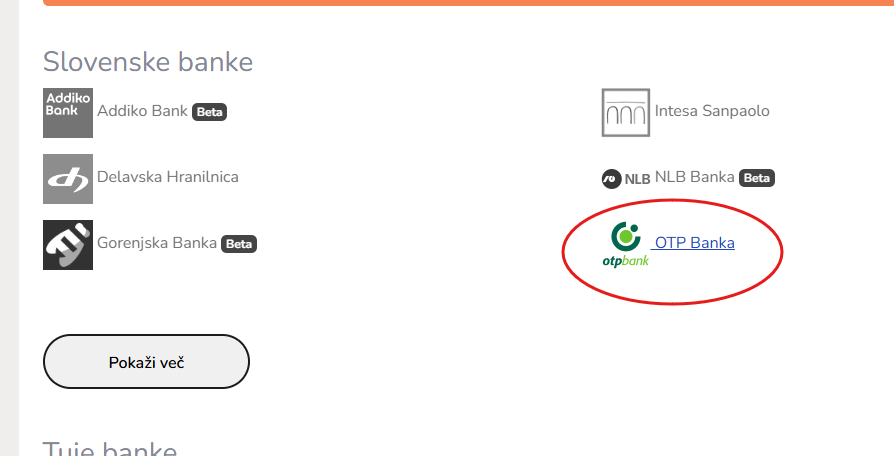 OTP Banka v aplikaciji DigiAce